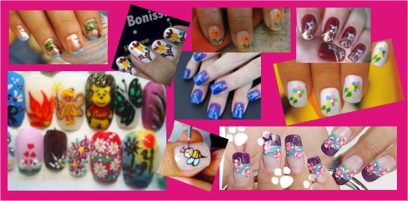 Unhas decoradasAs mulheres adoraram essa nova modaantigamente a moda era 